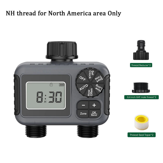 Insoma 2 - Zone Sprinkler Timer Programmable Garden Hose Timer Water - Saving Irrigation Controller for Lawn Yard Drip Systems IPX5 - Avero