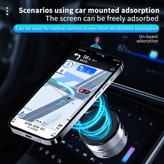 Intelligent Car Mount Phone Holder 15 W Wireless Charging Magnetic Attraction Technology Universal Vacuum Adsorption Bracket - Avero