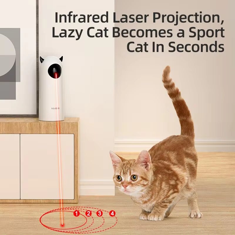 Interactive Smart LED Laser Cat Toy - Automatic Handheld Teaser for Indoor Fun! - Avero