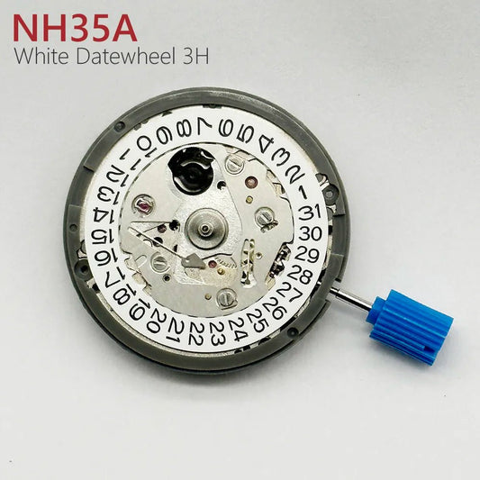 Japan Genuine NH35 Automatic Mechanical Movement High Accuracy 24 Jewels Mod Watch Replacement NH35A Date at 3:00 - Avero