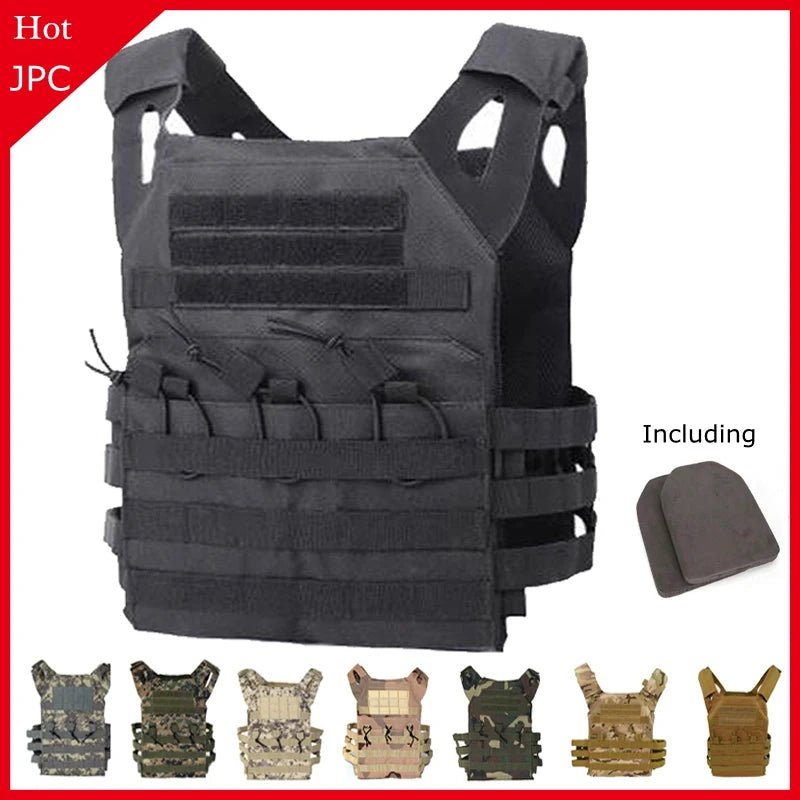 JPC Vest Tactical Molle Plate Carrier Vest Outdoor Paintball Airsoft Vest Hunting Body Armor Equipment - Avero