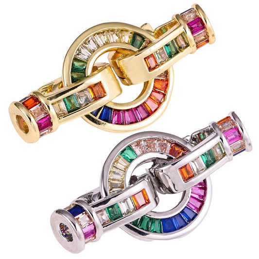 Juya 18K Gold Silver Plated Decorative Connector Fastener Hooks Lock Clasps For DIY Women Crystals Gems Pearls Jewelry Making - Avero