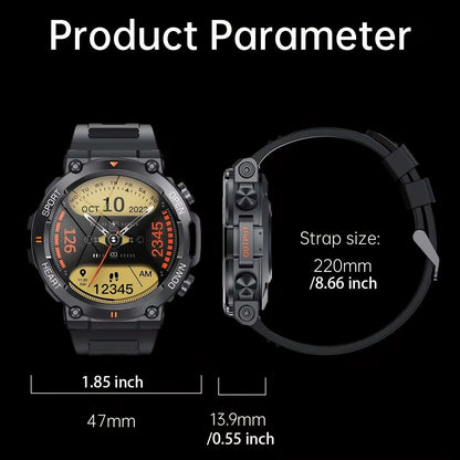 K56Pro Smart Watch for Men Heart Rate Blood Bluetooth Sport 400Mah Long Standby 1.39 Inch 360*360 HD Screen Outdoors Smartwatch - Avero