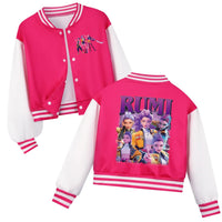 Kids KPop Demon Hunters Huntrix Clothes Boys Baseball Uniform Spring Autumn Girls Baby Casual Hoodies Children Costume - Avero