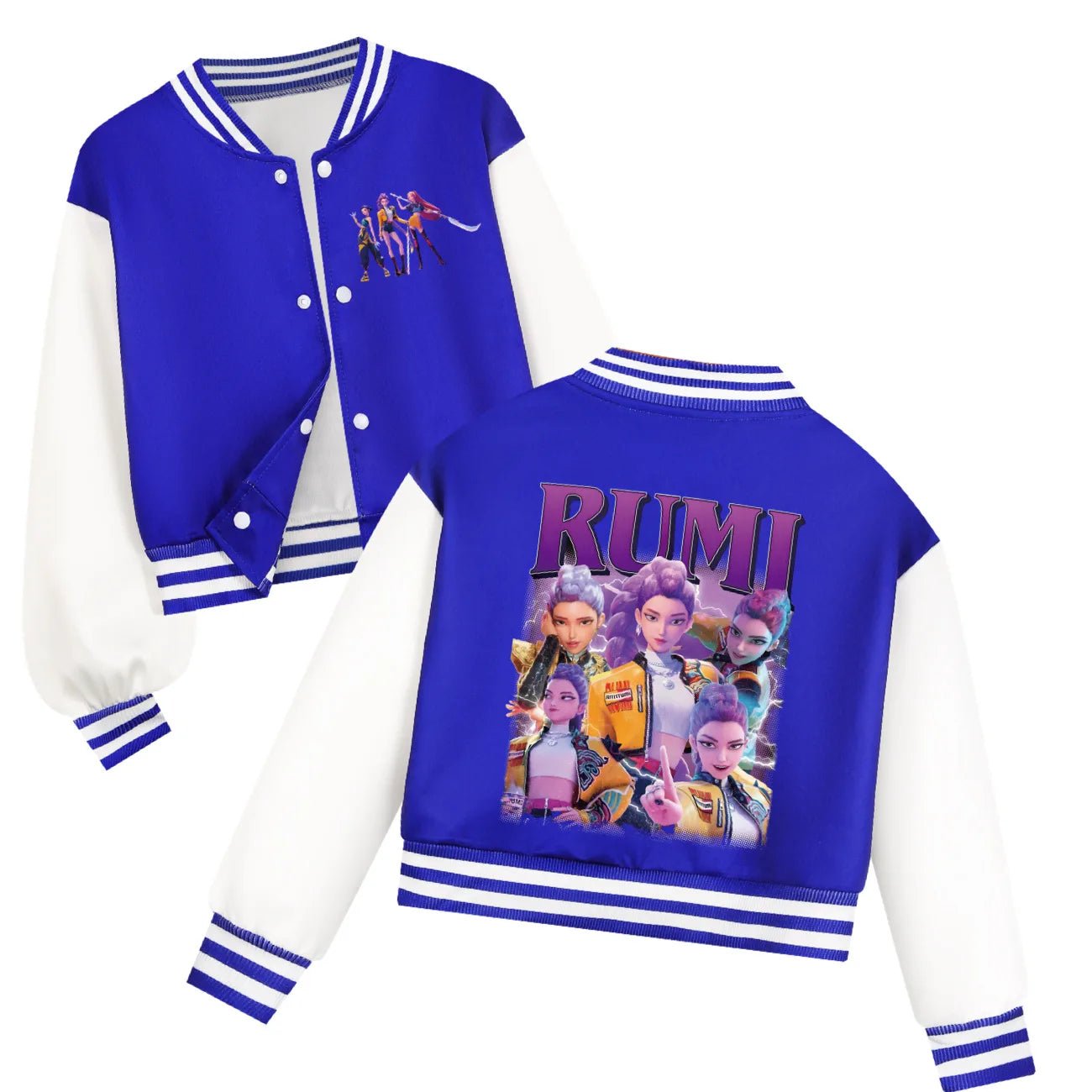 Kids KPop Demon Hunters Huntrix Clothes Boys Baseball Uniform Spring Autumn Girls Baby Casual Hoodies Children Costume - Avero