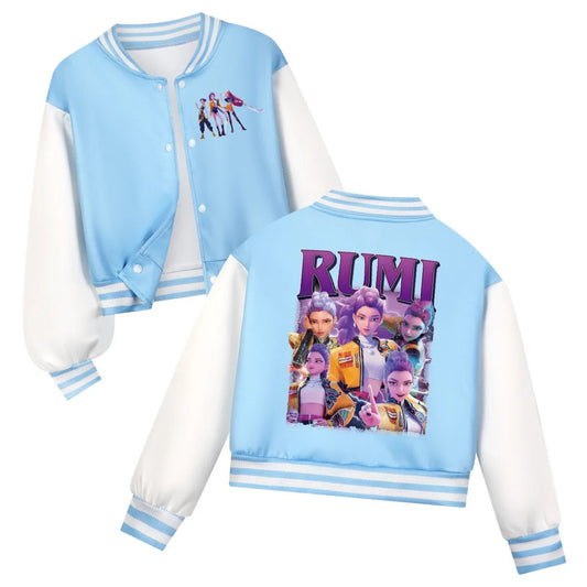 Kids KPop Demon Hunters Huntrix Clothes Boys Baseball Uniform Spring Autumn Girls Baby Casual Hoodies Children Costume - Avero