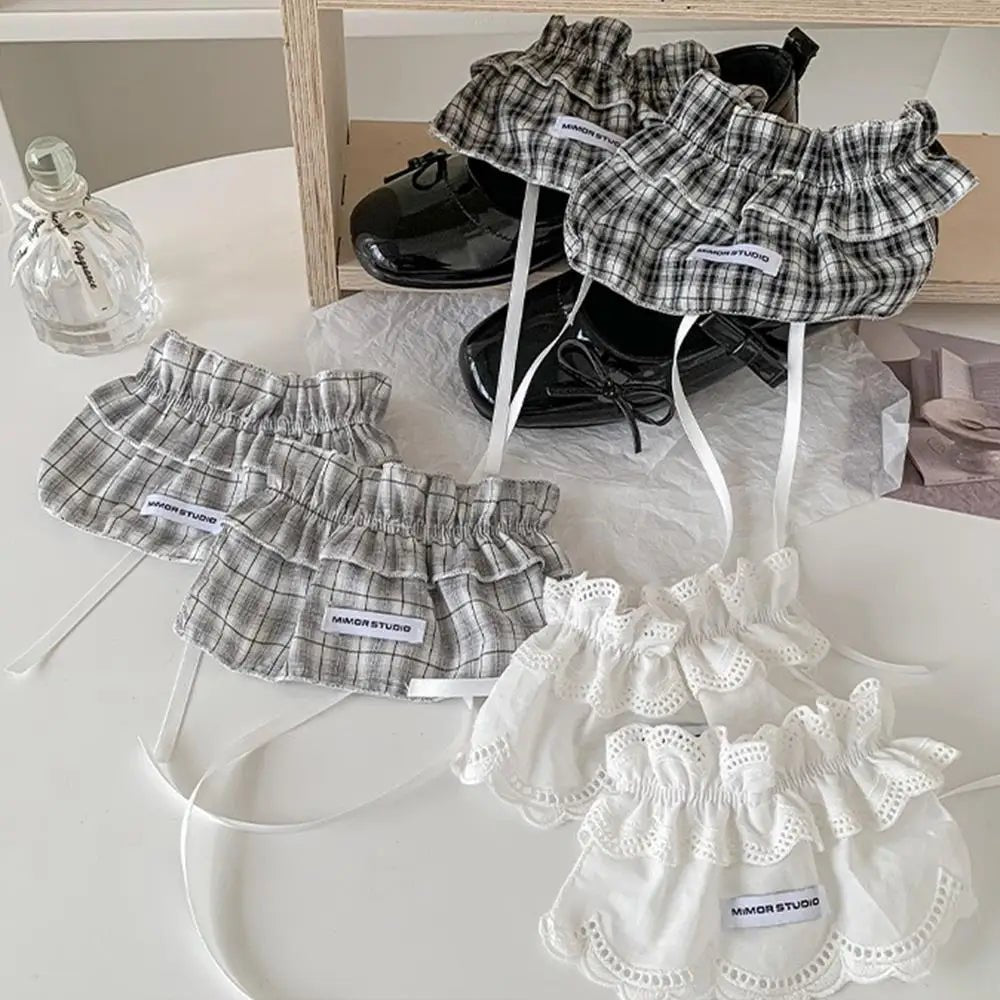 Korean Fashion White Lace Lolita Shoes Cover socks Women's Ins Home Warm Footwear Ballet Style over Shoes Socks - Avero