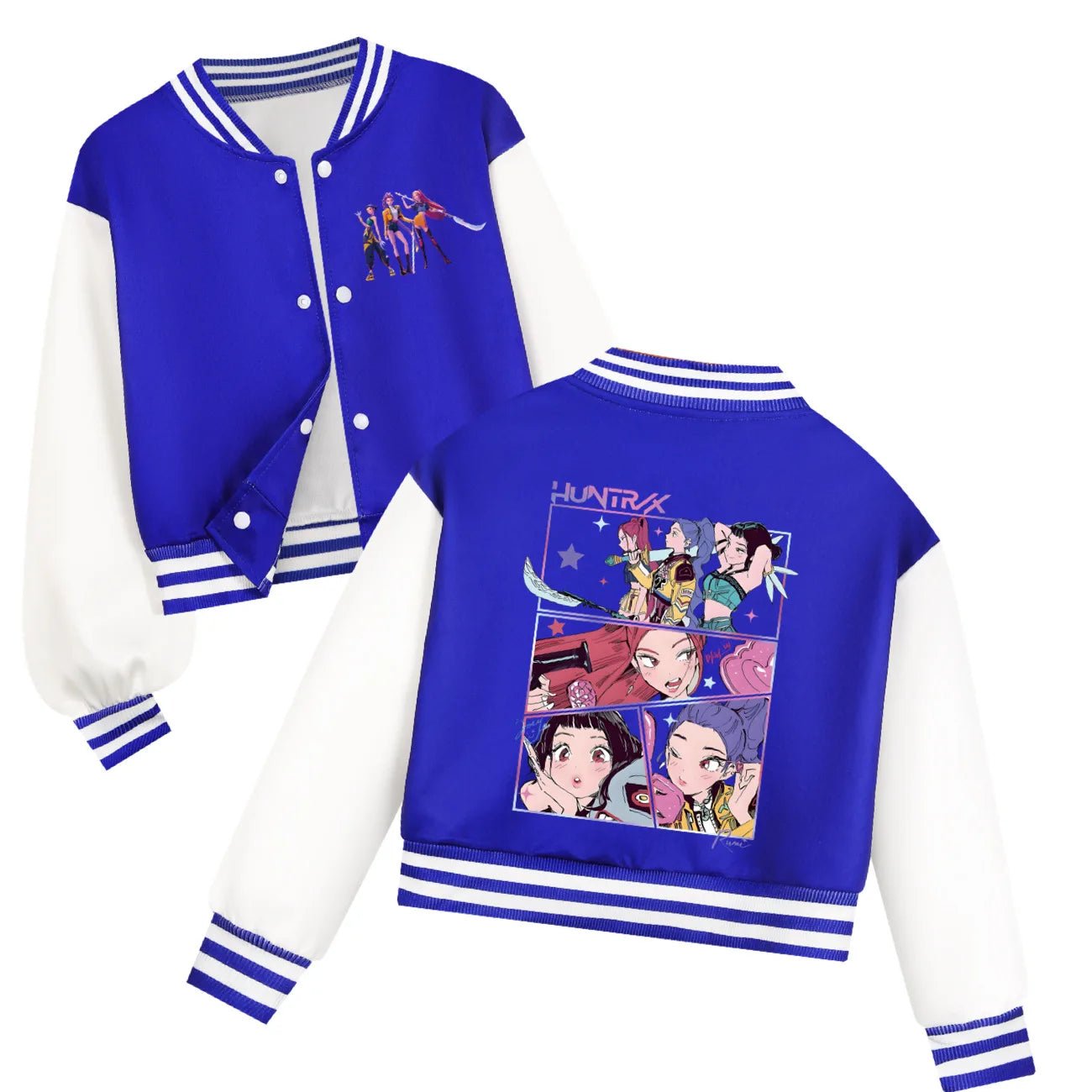 KPop Demon Hunters Kids Huntrix Clothes Boys Baseball Uniform Spring Autumn Girls Baby Casual Hoodies Children Costume - Avero