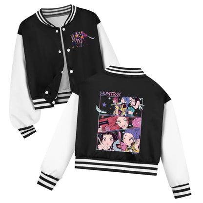 KPop Demon Hunters Kids Huntrix Clothes Boys Baseball Uniform Spring Autumn Girls Baby Casual Hoodies Children Costume - Avero