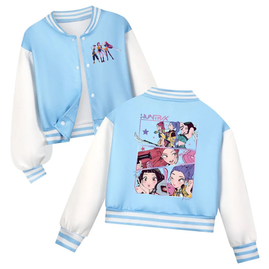 KPop Demon Hunters Kids Huntrix Clothes Boys Baseball Uniform Spring Autumn Girls Baby Casual Hoodies Children Costume - Avero