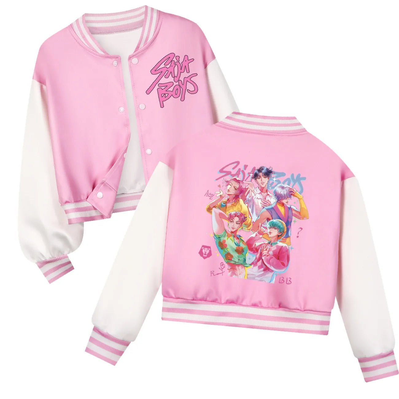 KPop Demon Hunters Kids Huntrix SAJABOYS Clothes Boys Baseball Uniform Spring Autumn Girls Baby Casual Hoodies Children Costume - Avero