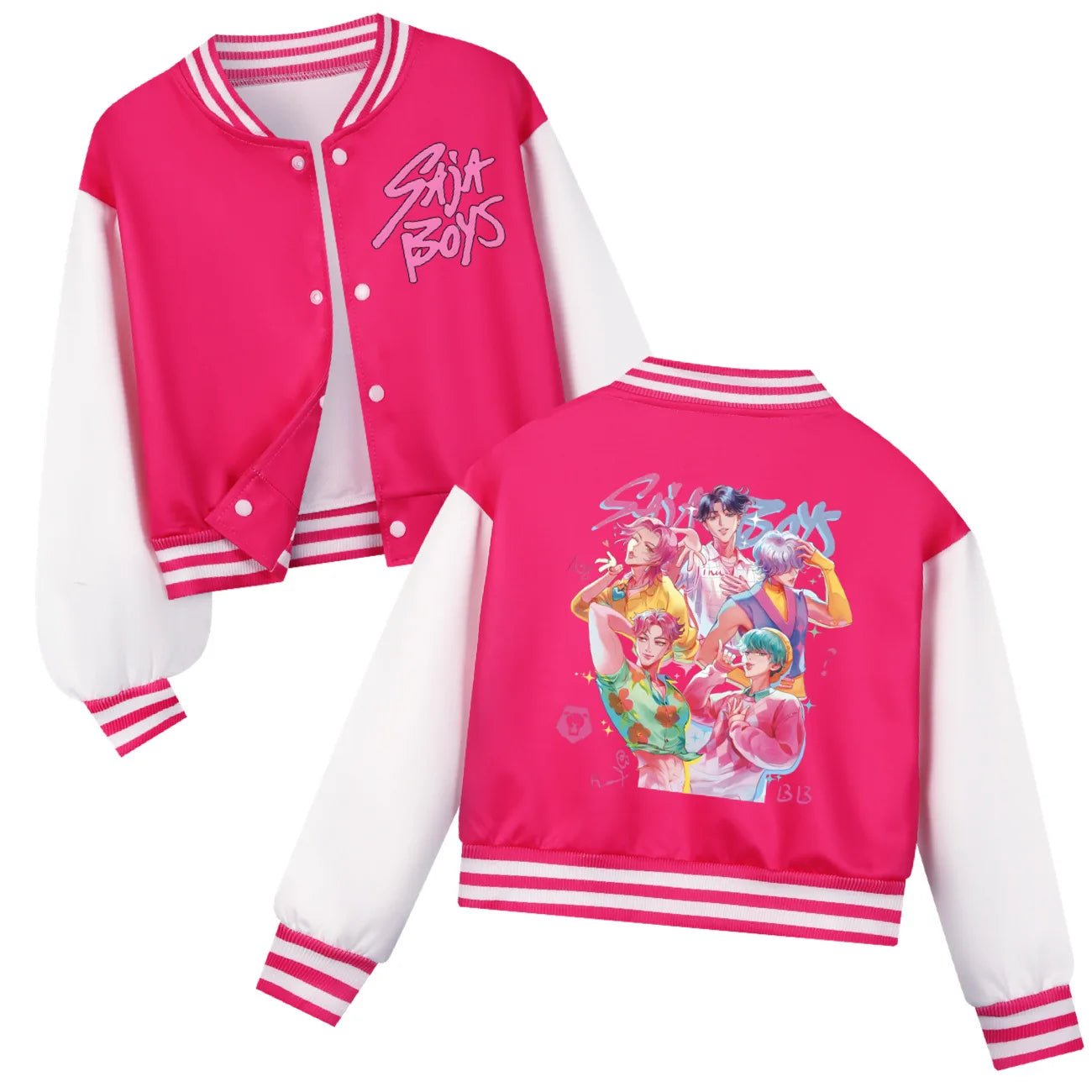 KPop Demon Hunters Kids Huntrix SAJABOYS Clothes Boys Baseball Uniform Spring Autumn Girls Baby Casual Hoodies Children Costume - Avero