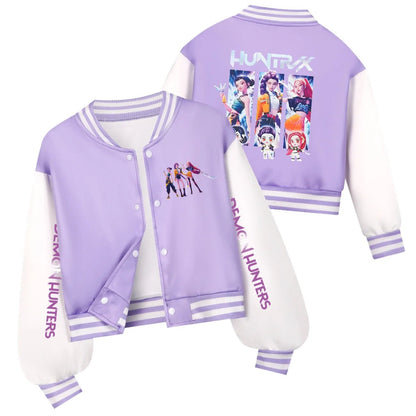 KPop Demon Hunters Kids Huntrix SAJABOYS Clothes Spring Autumn Girls Baby Casual Hoodies Children Costume Boys Baseball Uniform - Avero