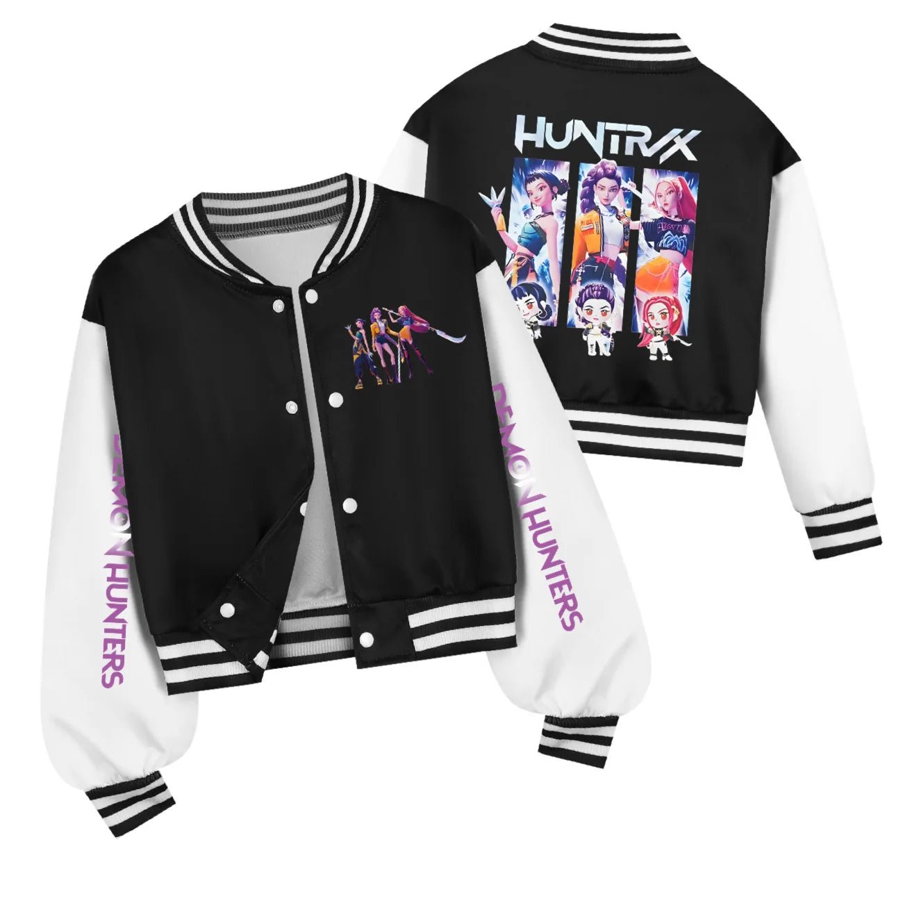 KPop Demon Hunters Kids Huntrix SAJABOYS Clothes Spring Autumn Girls Baby Casual Hoodies Children Costume Boys Baseball Uniform - Avero