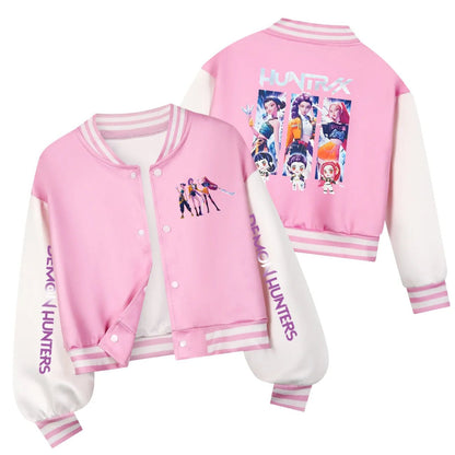 KPop Demon Hunters Kids Huntrix SAJABOYS Clothes Spring Autumn Girls Baby Casual Hoodies Children Costume Boys Baseball Uniform - Avero