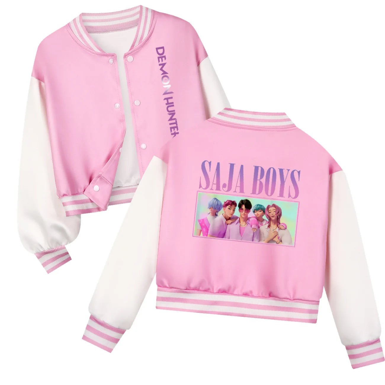 KPop Demon Hunters Kids SAJABOYS Clothes Baseball Uniform Spring Autumn Boys Girls Baby Casual Hoodies Children Costume - Avero