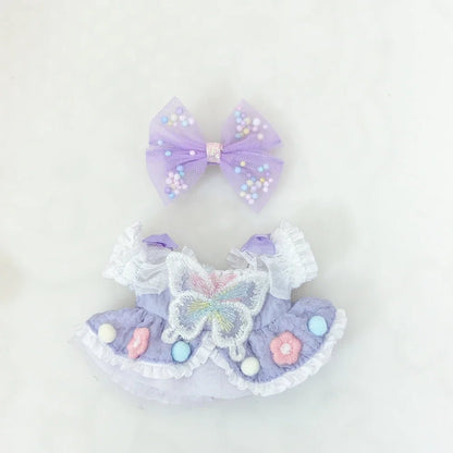 Labubu V3 0 High Energy Vinyl Plush Doll Blind Box Pendant Lucky Purple Butterfly Fairy Baby Clothes Skirt Cute Kawaii Fashion - Avero