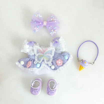 Labubu V3 0 High Energy Vinyl Plush Doll Blind Box Pendant Lucky Purple Butterfly Fairy Baby Clothes Skirt Cute Kawaii Fashion - Avero
