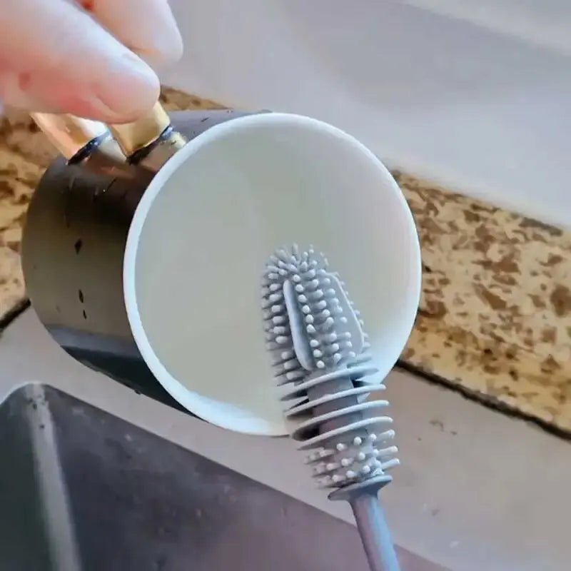 Long Handle Silicone Bottle Brush Cleaning Brush Kitchen Cleaning Cup Brush Thermos Glass Brush Cleaning Tools - Avero