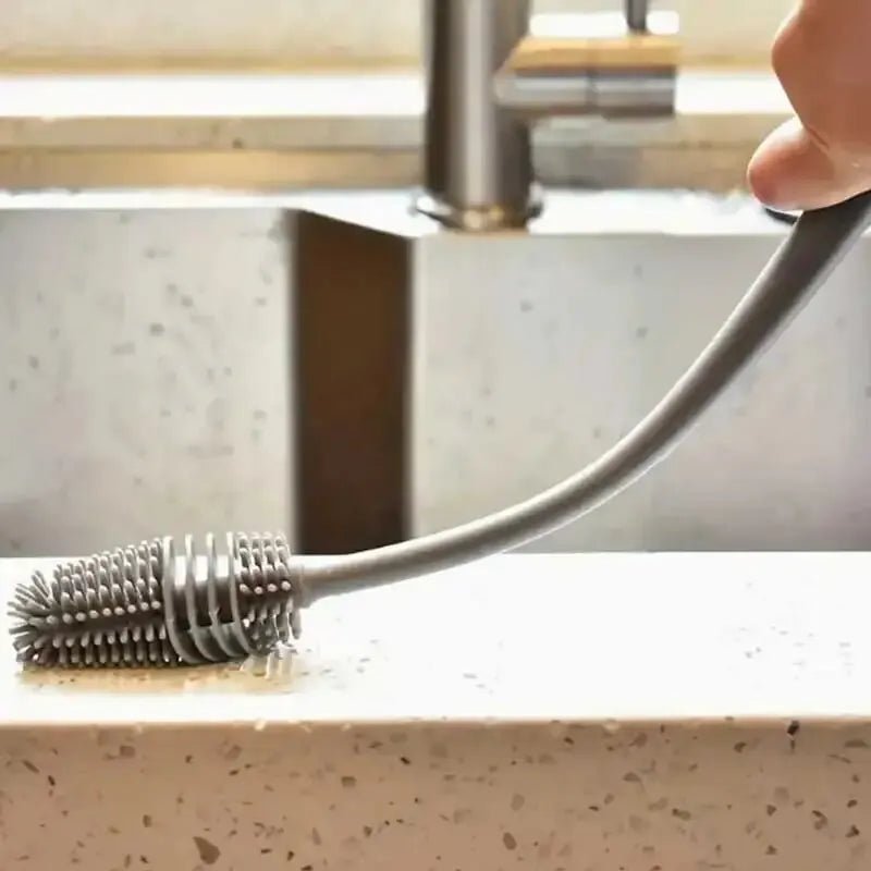 Long Handle Silicone Bottle Brush Cleaning Brush Kitchen Cleaning Cup Brush Thermos Glass Brush Cleaning Tools - Avero