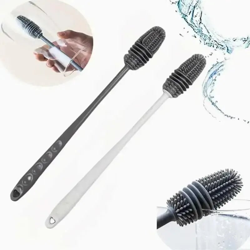Long Handle Silicone Bottle Brush Cleaning Brush Kitchen Cleaning Cup Brush Thermos Glass Brush Cleaning Tools - Avero