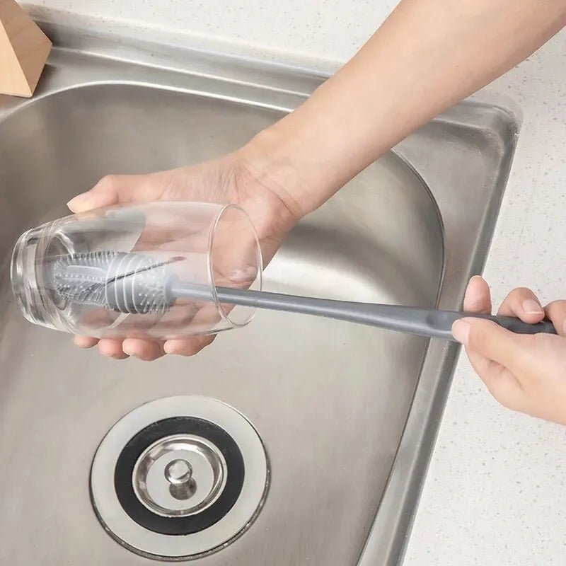 Long Handle Silicone Bottle Brush Cleaning Brush Kitchen Cleaning Cup Brush Thermos Glass Brush Cleaning Tools - Avero