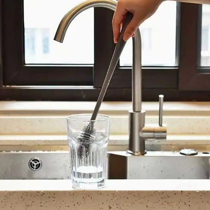 Long Handle Silicone Bottle Brush Cleaning Brush Kitchen Cleaning Cup Brush Thermos Glass Brush Cleaning Tools - Avero