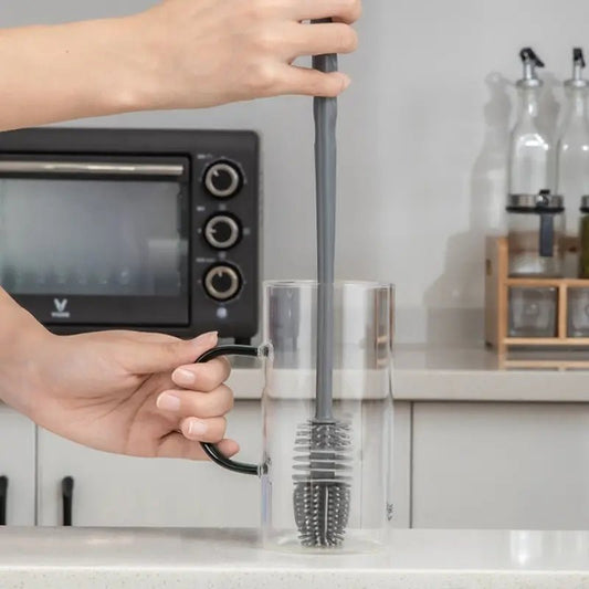 Long Handle Silicone Bottle Brush Cleaning Brush Kitchen Cleaning Cup Brush Thermos Glass Brush Cleaning Tools - Avero