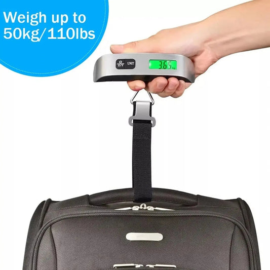 Luggage Scale 110lb 50kg Digital Handheld Portable Hanging Baggage Scale for Travel Suitcase Weight Scale - Avero