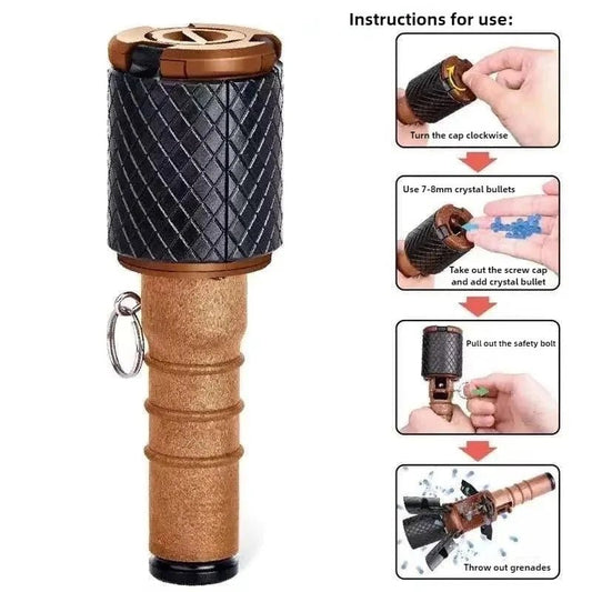 M24 Tactical Grenade Model Airsoft Paintball Water Bombs for Kids CS Game Hunting Role Playing Props Outdoor Fun Accessories - Avero