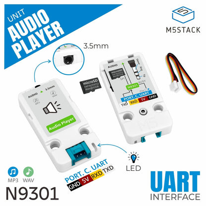 M5Stack Official Audio Player unit (N9301) - Avero
