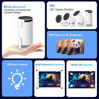 Magcubic Projector HY300 Pro 4K Android 11 Dual Wifi6 290ANSI Allwinner H713 BT5.0 1080P 1280*720P Home Cinema Outdoor Projetor - Avero