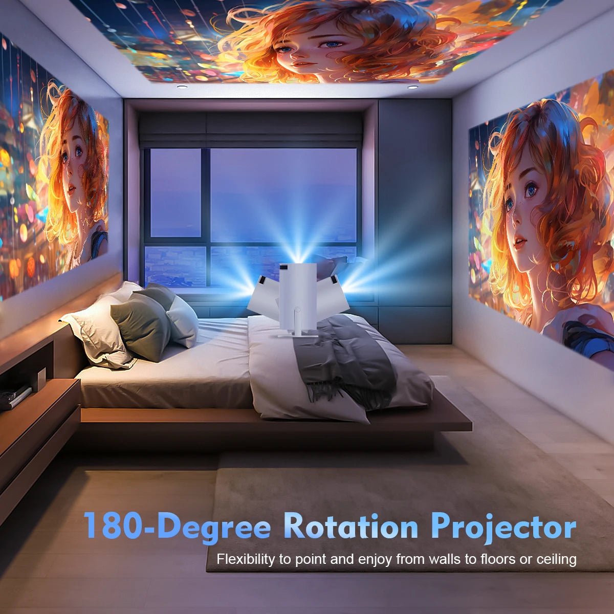 Magcubic Projector HY300 Pro 4K Android 11 Dual Wifi6 290ANSI Allwinner H713 BT5.0 1080P 1280*720P Home Cinema Outdoor Projetor - Avero