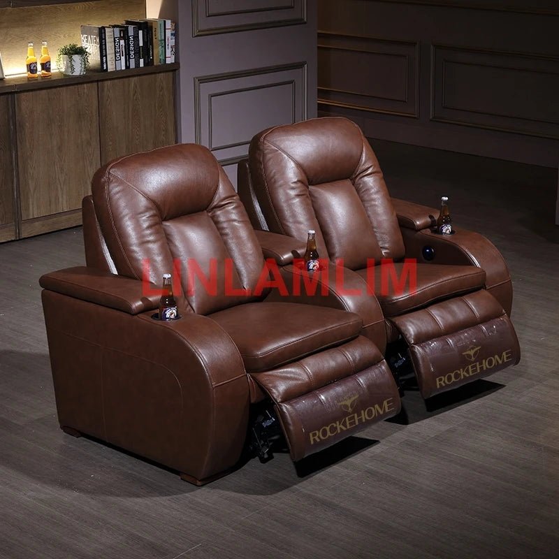 MANBAS electric recliner SOFA relax chair theater Cinema living room Sofa BED functional genuine leather couch corner 3 seater - Avero