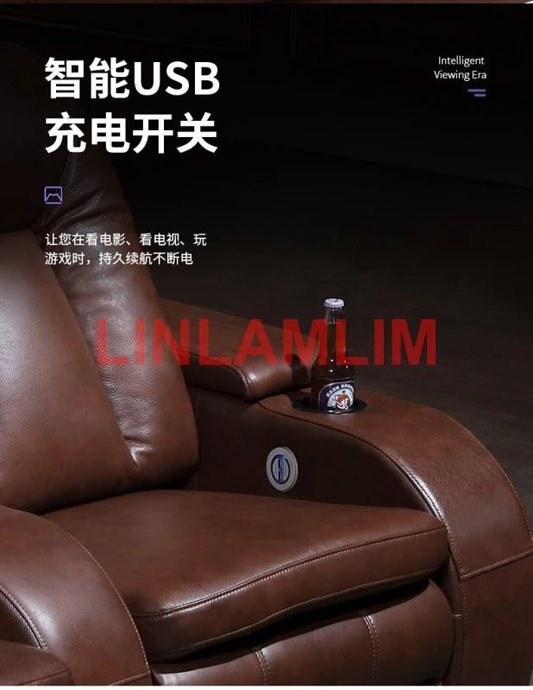 MANBAS electric recliner SOFA relax chair theater Cinema living room Sofa BED functional genuine leather couch corner 3 seater - Avero