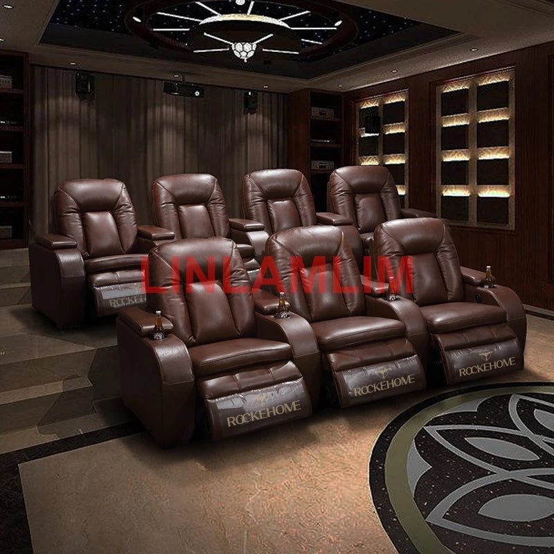 MANBAS electric recliner SOFA relax chair theater Cinema living room Sofa BED functional genuine leather couch corner 3 seater - Avero