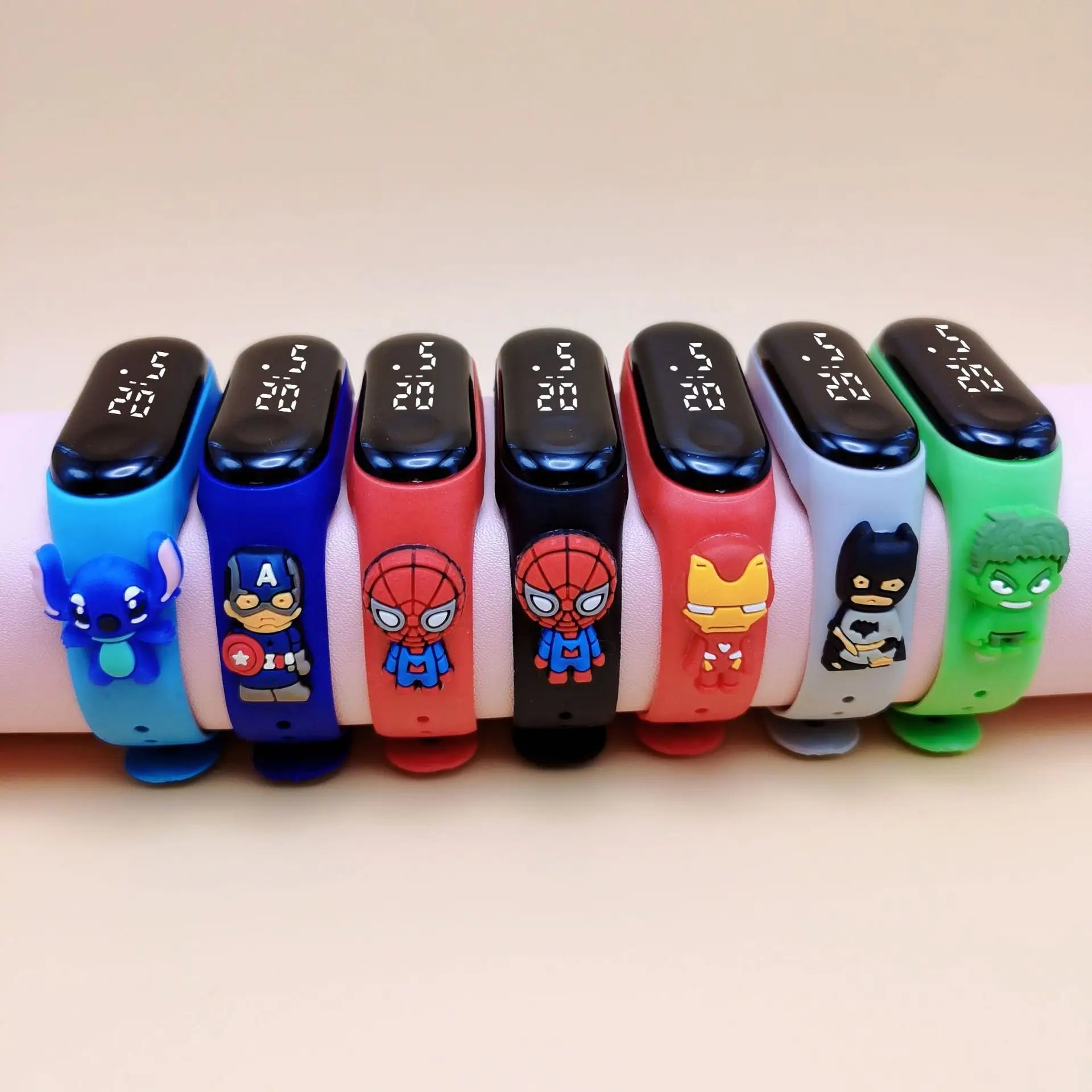 Marvel Children's Watch Cartoon Fashion Watches Electronic Digital LED Display Watches Waterproof Holiday Gift Kids Watches - Avero