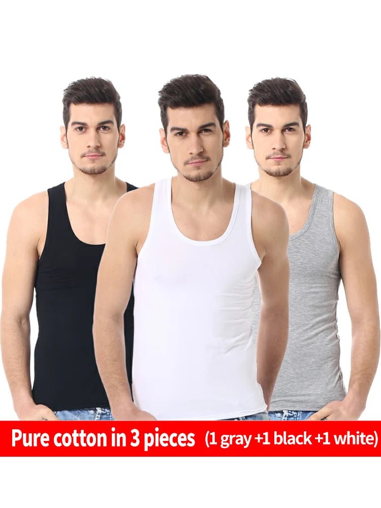 Men's solid color four seasons thin cotton vest casual and comfortable Joker sweatshirt fitness exercise slim vest - Avero