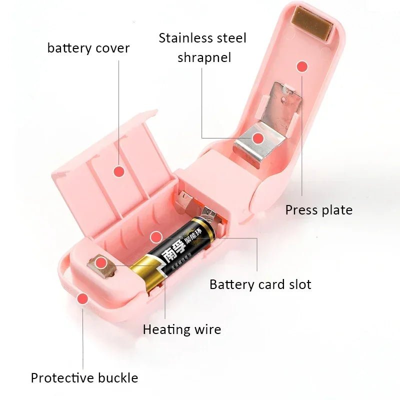 Mini Heat Bag Sealing Machine Package Sealer Bags Thermal Plastic Food Bag Closure Portable Sealer Packing Kitchen Special Tools - Avero