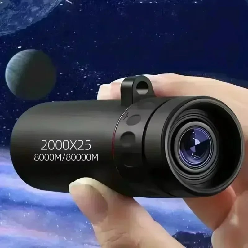 Mini Portable 2000x25 HD Monocular Telescope Mobile Phone Telescope with Holder Camping Hunting Birdwatching Telescope - Avero