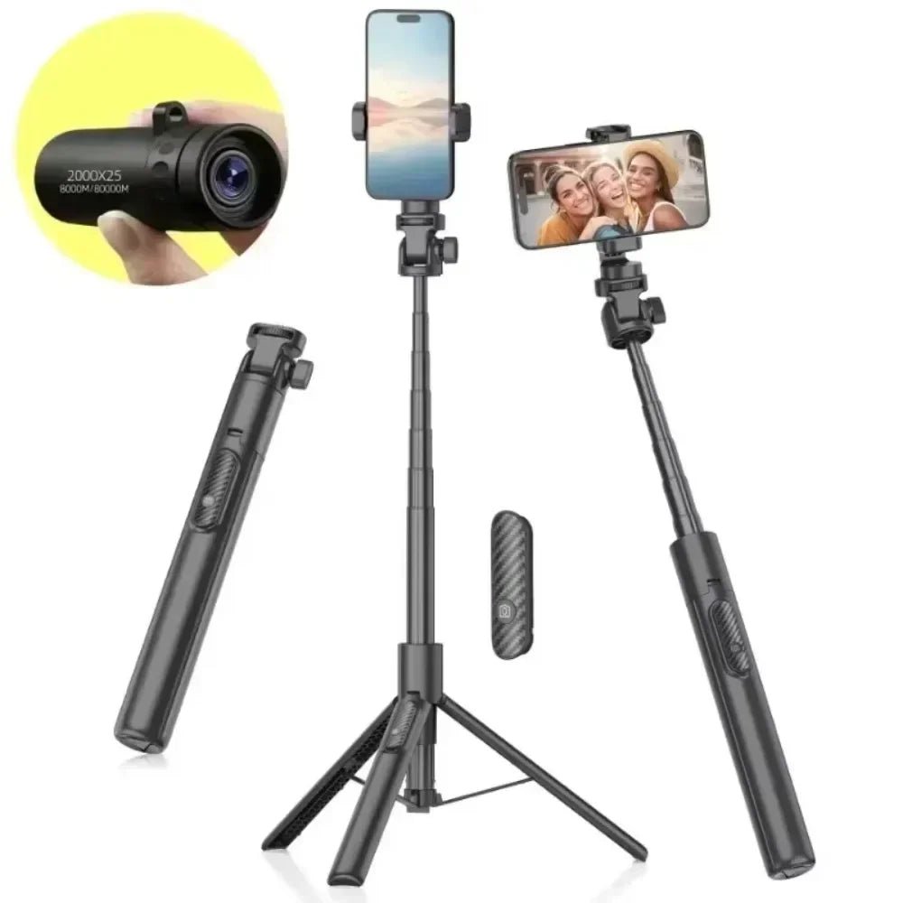 Mini Portable 2000x25 HD Monocular Telescope Mobile Phone Telescope with Holder Camping Hunting Birdwatching Telescope - Avero