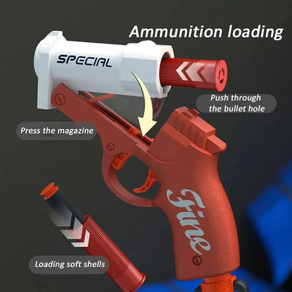 Mini S686 Shell Throwing Soft Bullet Launcher Toy Gun Airsoft Foam Bullet Blaster CS Outdoor Weapon Children Pistol - Avero
