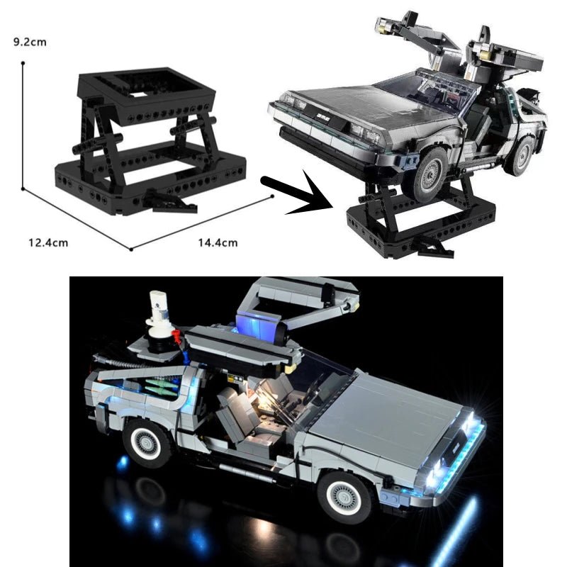 MOC 110394 Display Stand LED Light Set For DeLorean DMC - 12 Back to the Future Compatible With LEGO 10300 Building Blocks Toys - Avero