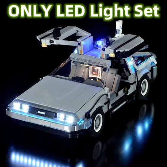 MOC 110394 Display Stand LED Light Set For DeLorean DMC - 12 Back to the Future Compatible With LEGO 10300 Building Blocks Toys - Avero