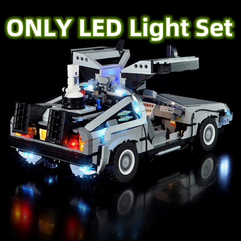 MOC 110394 Display Stand LED Light Set For DeLorean DMC - 12 Back to the Future Compatible With LEGO 10300 Building Blocks Toys - Avero