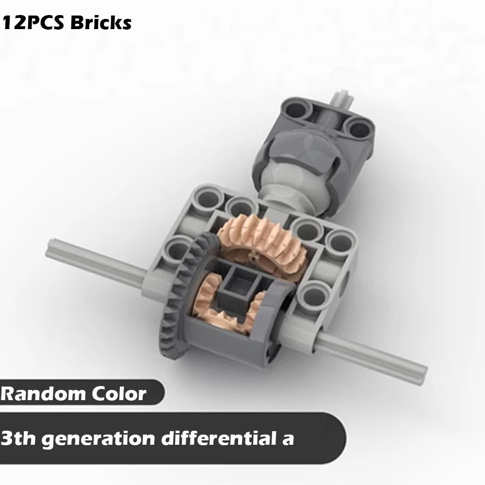 MOC Modified Differential Lock Compatible with Legoeds Building Block Gear 65413 65414 Gearbox Tech Hole Arm Beam for Car Model - Avero