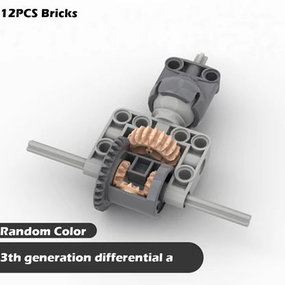 MOC Modified Differential Lock Compatible with Legoeds Building Block Gear 65413 65414 Gearbox Tech Hole Arm Beam for Car Model - Avero