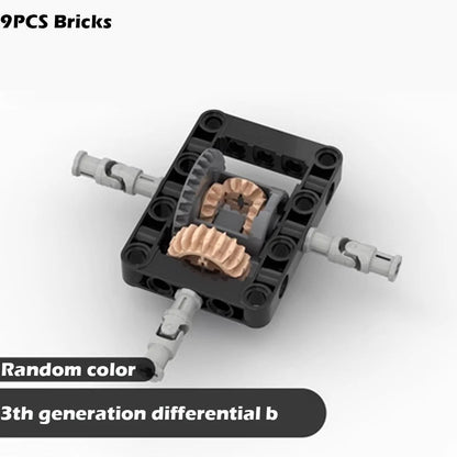MOC Modified Differential Lock Compatible with Legoeds Building Block Gear 65413 65414 Gearbox Tech Hole Arm Beam for Car Model - Avero