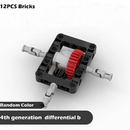 MOC Modified Differential Lock Compatible with Legoeds Building Block Gear 65413 65414 Gearbox Tech Hole Arm Beam for Car Model - Avero