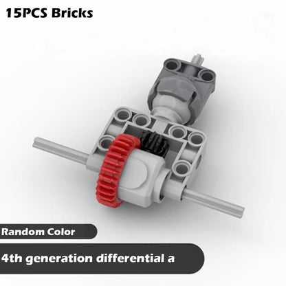 MOC Modified Differential Lock Compatible with Legoeds Building Block Gear 65413 65414 Gearbox Tech Hole Arm Beam for Car Model - Avero
